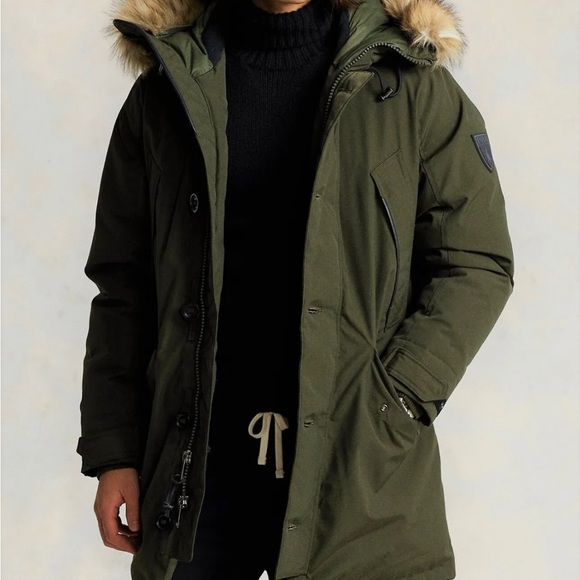 Polo Ralph Lauren Military Army Fur Hooded 650 Down Snorkel Parka… - Picture 3 of 12
